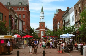 downtown Burlington | Noordelijke Green Mountains