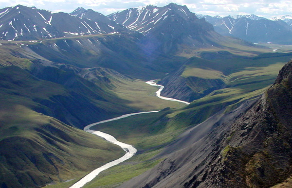 Distant view of the Brooks Range.